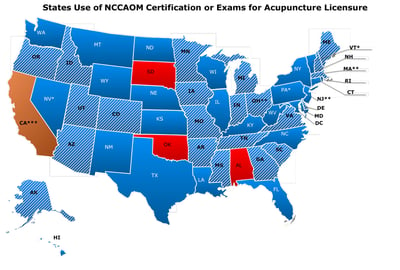 States-using-NCCAOM-Certification-or-Exams
