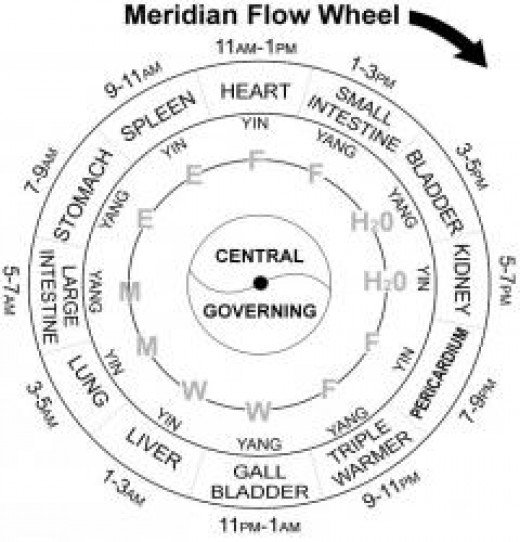 Chinese Meridians Time Chart